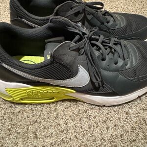 Nike Black and Gray Shoes with Neon Highlights